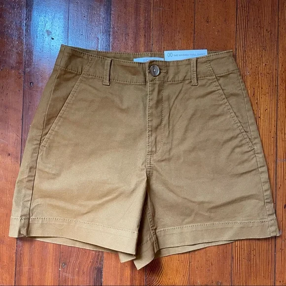 NWT Loft Curvy Washed Twill Shorts - Picture 2 of 6